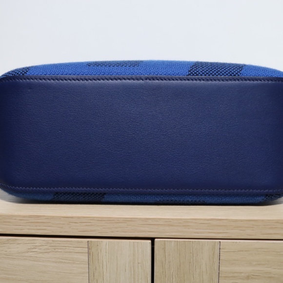 Hermes Limited Edition Color Blue Canvas Cabas H En Biais 27 Tote Bag - Picture 7 of 12